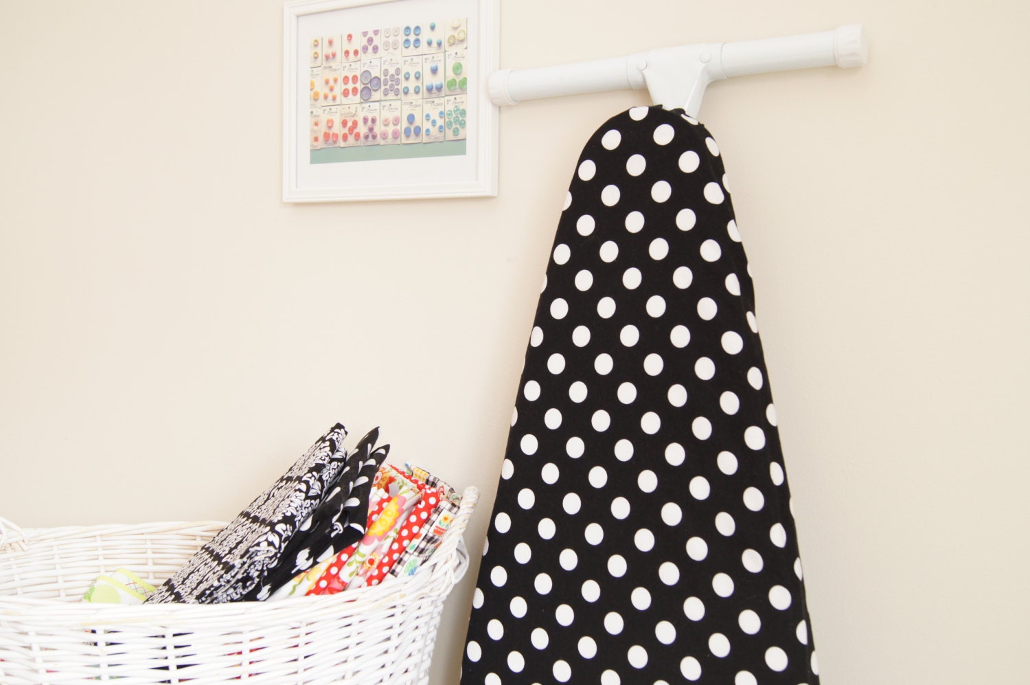 Ironing Board Cover - Polka Dot in Black and White
