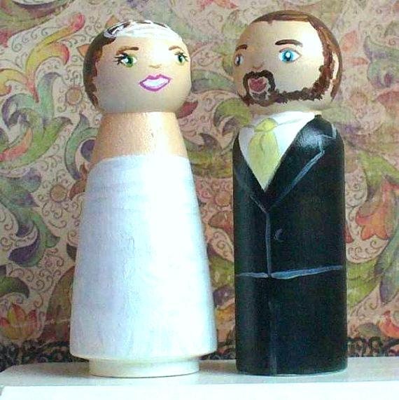 Bride and Groom Wedding Cake Toppers - Personalized to Your Likeness