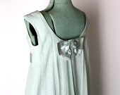Vintage 1960's Sea Green Formal with Short Train Wedding Dress Bridesmaid Prom
