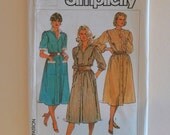 Women's Dress with Front Button Closure Size 16 UNCUT Vintage Simplicity 6940 Sewing Pattern