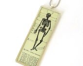 Victorian Skeleton Illustration Necklace