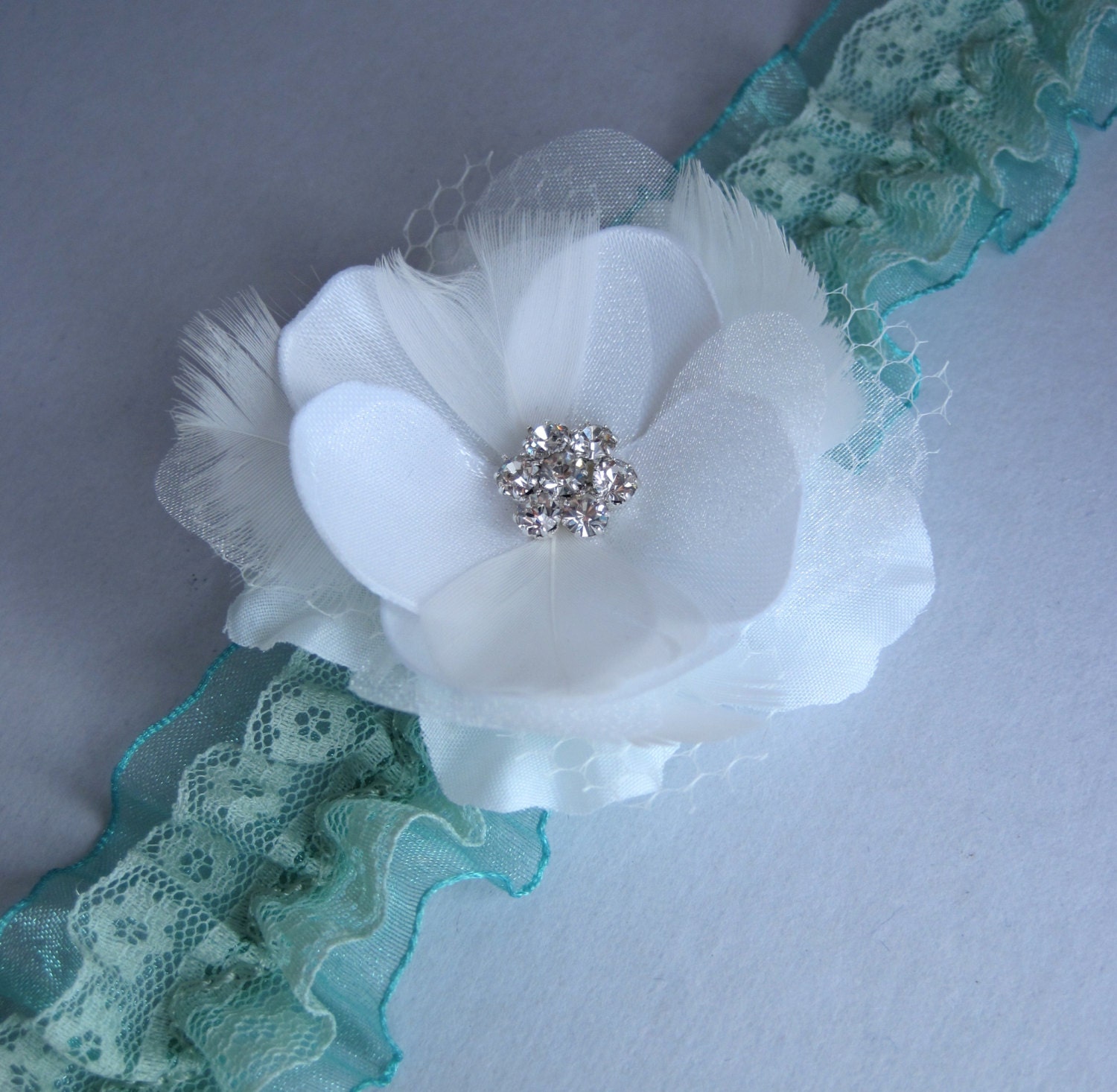 Something blue keepsake lace wedding garter - FREE SHIPPING
