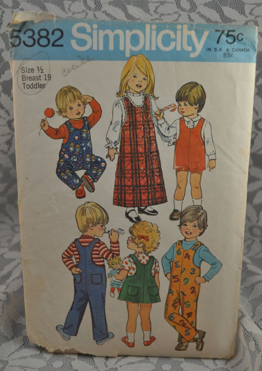 Simplicity 5382 - Cute Toddler Jumpers & Jumpsuits - Sweet Vintage Pattern