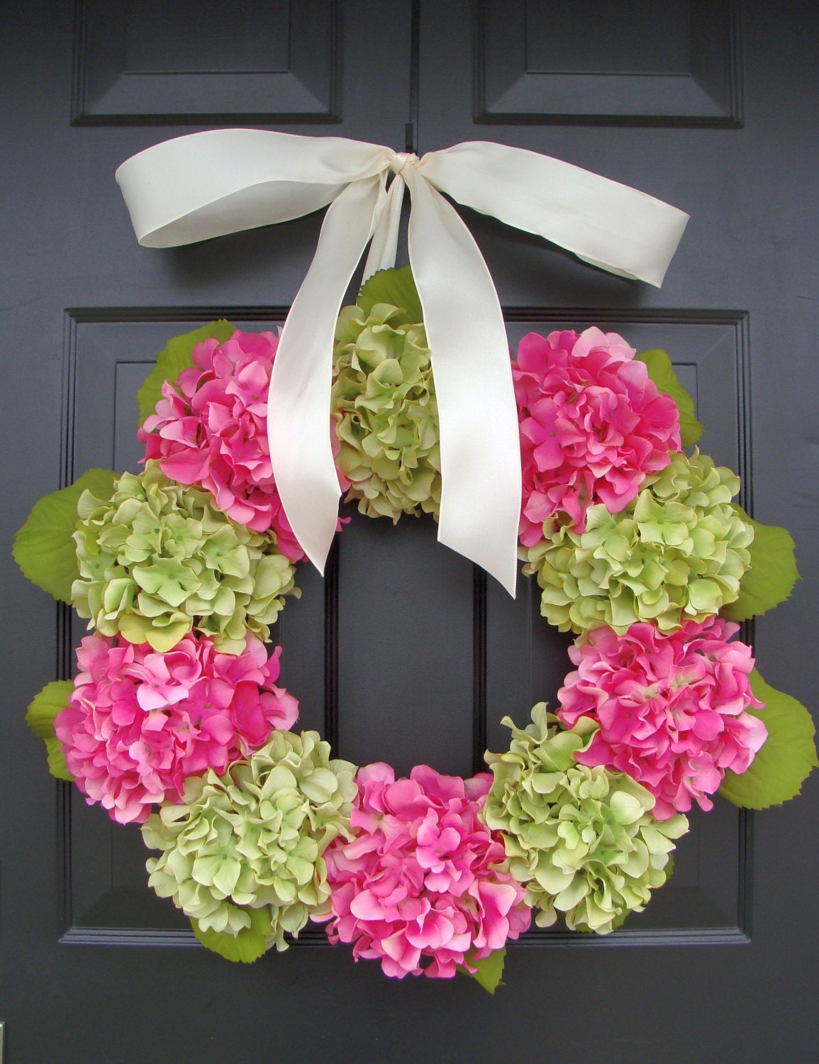 Hydrangea Spring Wreath- 25 Inch Hydrangea Wreath- Spring Wreath for Door