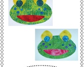 Applique Template in Downloadable Format - Frog Face