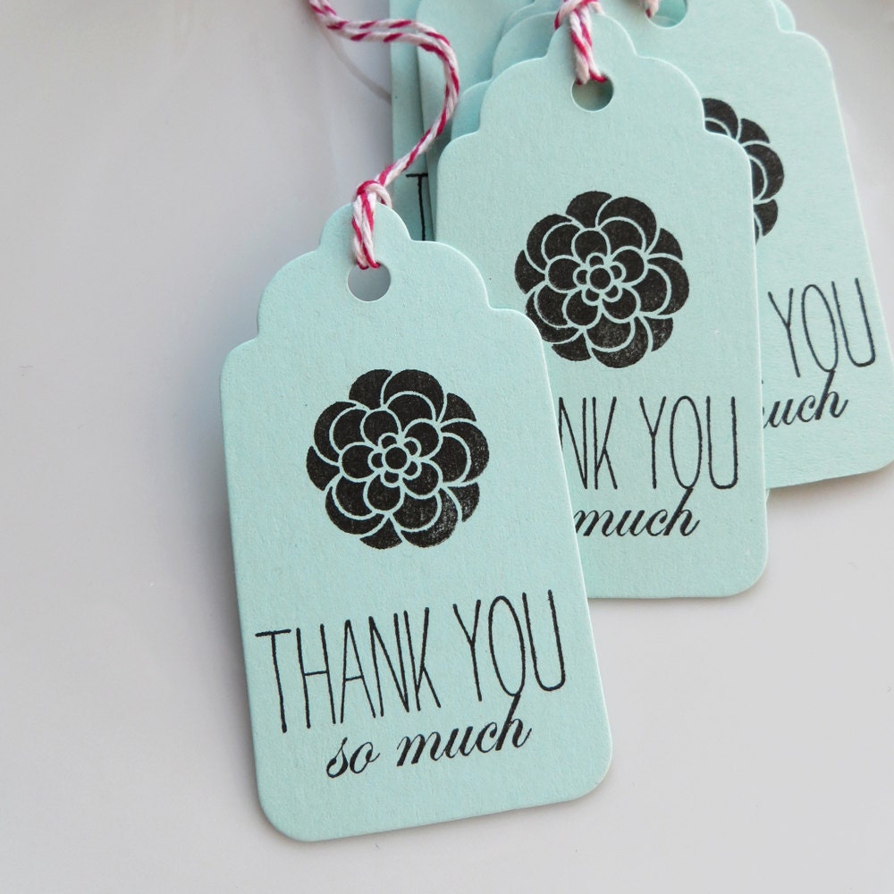 Thank You Tags Flower - Set of 8 - Custom Colors Available - Thank You Party Favor Tags Bridal Shower Baby Shower Thank You Il_170x135
