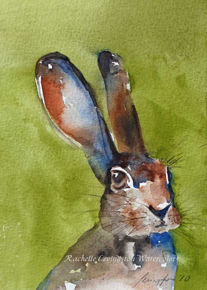 bunny PRINT nursery animal room decor easter decoration easter wall decor easter art print easter bunny painting 5x7 set brown green group