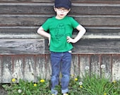 Kiddo Owl Tee- Green (2, 4, 6,10)