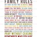 Family Rules - Subway Art - Instant Download