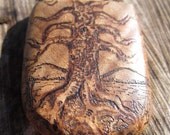 SALE Tree of Life Necklace- Tree Necklace- Wooden Necklace Burned in Reclaimed Birdseye Maple Burl