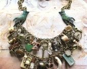 Romany Belle - Handmade Vintage Inspired Gypsy Bohemian Statement Charm Bib Necklace