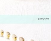 Magnesite Gold Galaxy White Bracelet