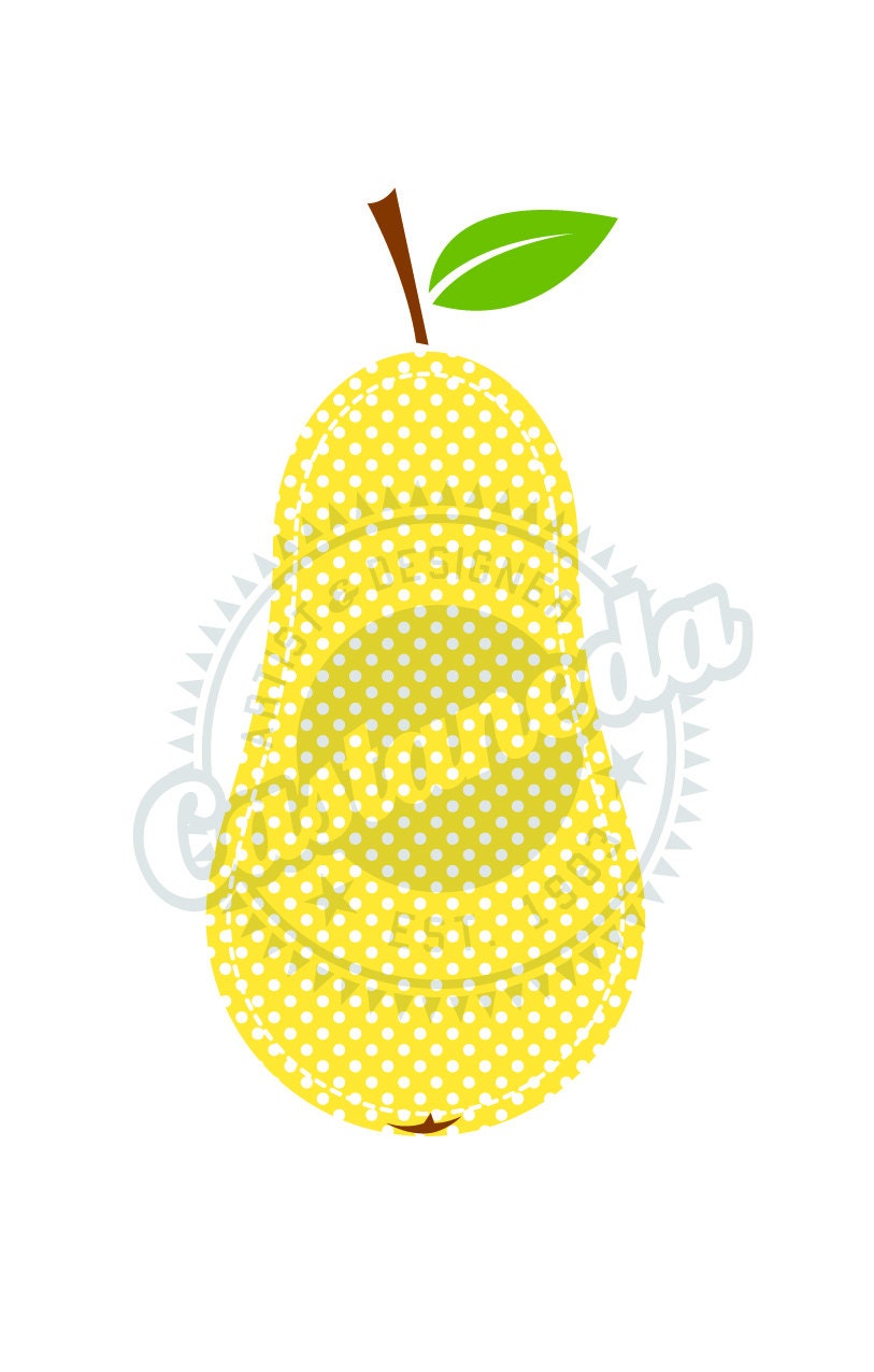 Yellow Pear Clipart