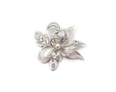 Vintage Silvertone Filigree Brooch