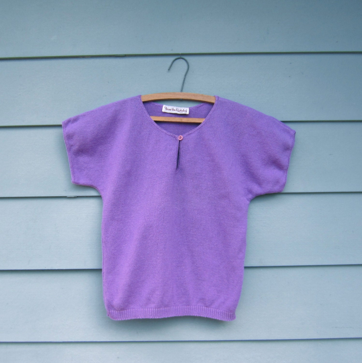 80s Diane Von Furstenberg Purple Sweater