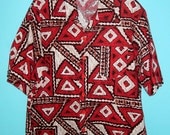 ALOHA Mens Vintage Hawaiian Barkcloth Shirt