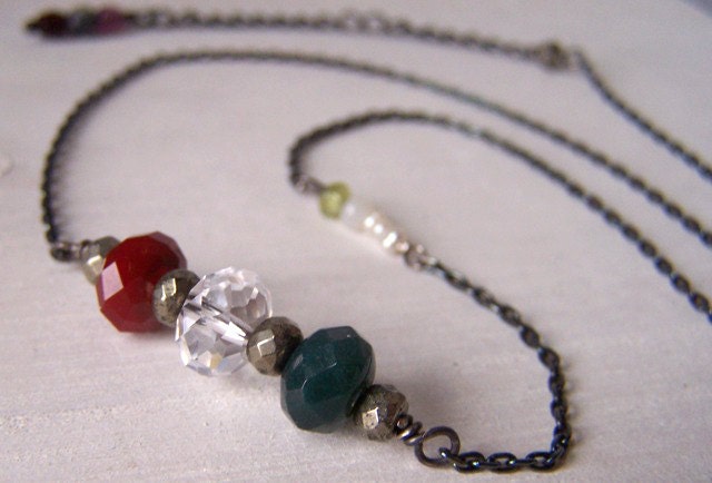 family birthstone life story custom necklace