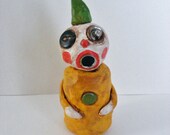 Primitive Folk Art Spooky Little Clown
