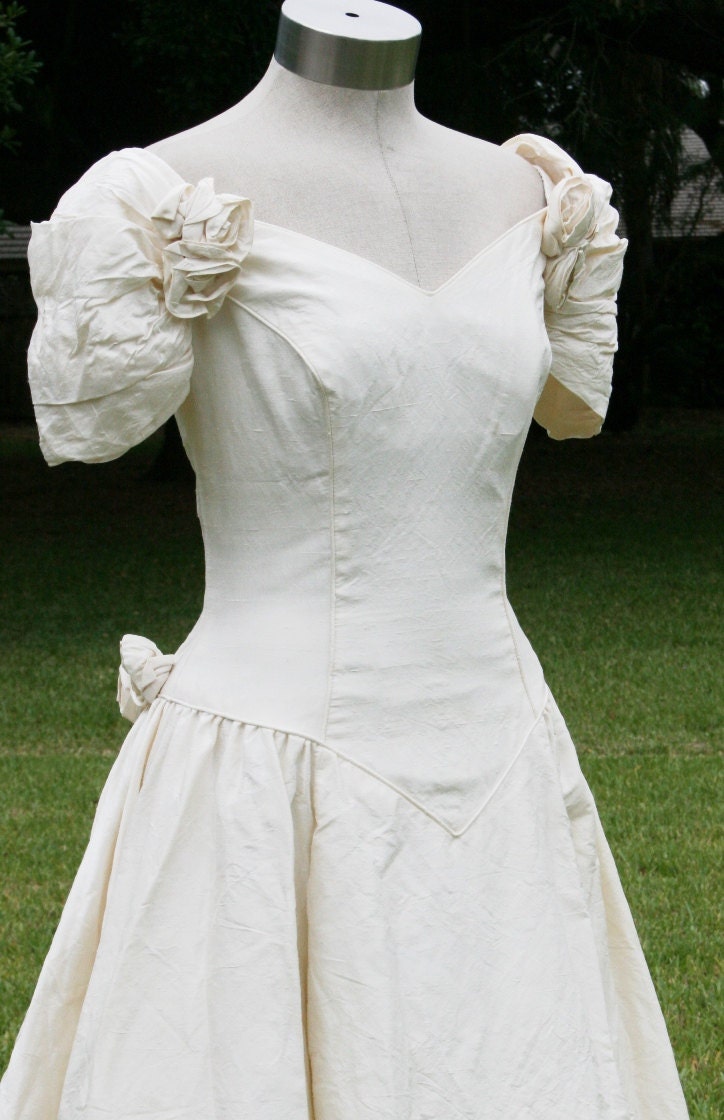Always and Forever - Raw Silk - Ball Gown  - Wedding Dress - by Designer Ted Lapidus - Paris
