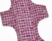 Pink Gingham Daisy Reusable Cloth Goddess XL/Postpartum Pad