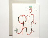 Oh Hi Card (A2 size with matching envelope)