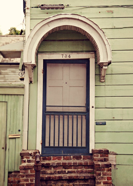 New Orleans Door . 5x7 Fine Art Photography Print . urban . travel . rustic . NOLa . French Quarter . vintage . mint . home decor