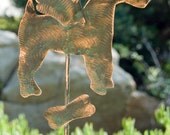 Airdale - Wirehaired Terrier Angel Dog Handmade Plant Stake Pet Memorial Lawn Ornament Spikel Metal Yard Art Outdoor Grave Marker