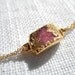 Pink druzy bracelet - pink druzy - gold bracelet - pink bracelet - D R U Z Y