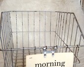 Vintage Wire Basket - Vintage Grocery Basket - Metal Basket
