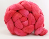 Punch, Australian Merino, hand painted spinning fiber, 4oz semi solid