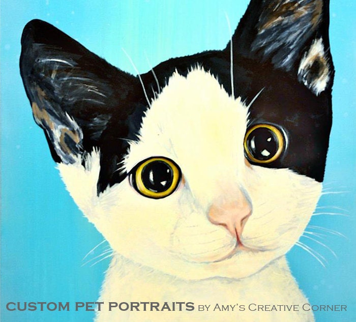 Custom Pet Portrait 11x14 canvas