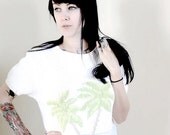 1980s Vintage Beach Palm Sweater Top