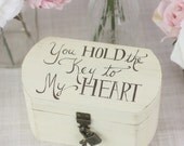 Ring Bearer Pillow Box Rustic Wedding Decor Lock and Key (Item Number 130056)