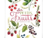 Les Petits Fruits / Wildberries 13x19 - Botanical watercolor collection Art Print