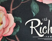 ROSEBUSH pattern Family Tree - CUSTOMIZABLE - 13 X 25 Printed on Canvas