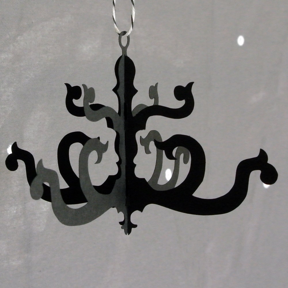 Paper Chandelier 3D Cut Out - Large - Choose your color