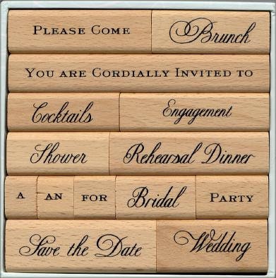 Please Come - Wedding Events - Great New Set of 14 Anna Griffin WM Stamps - Invitations - Cards - ATCs -  Scrapbooks - FREE Shipping