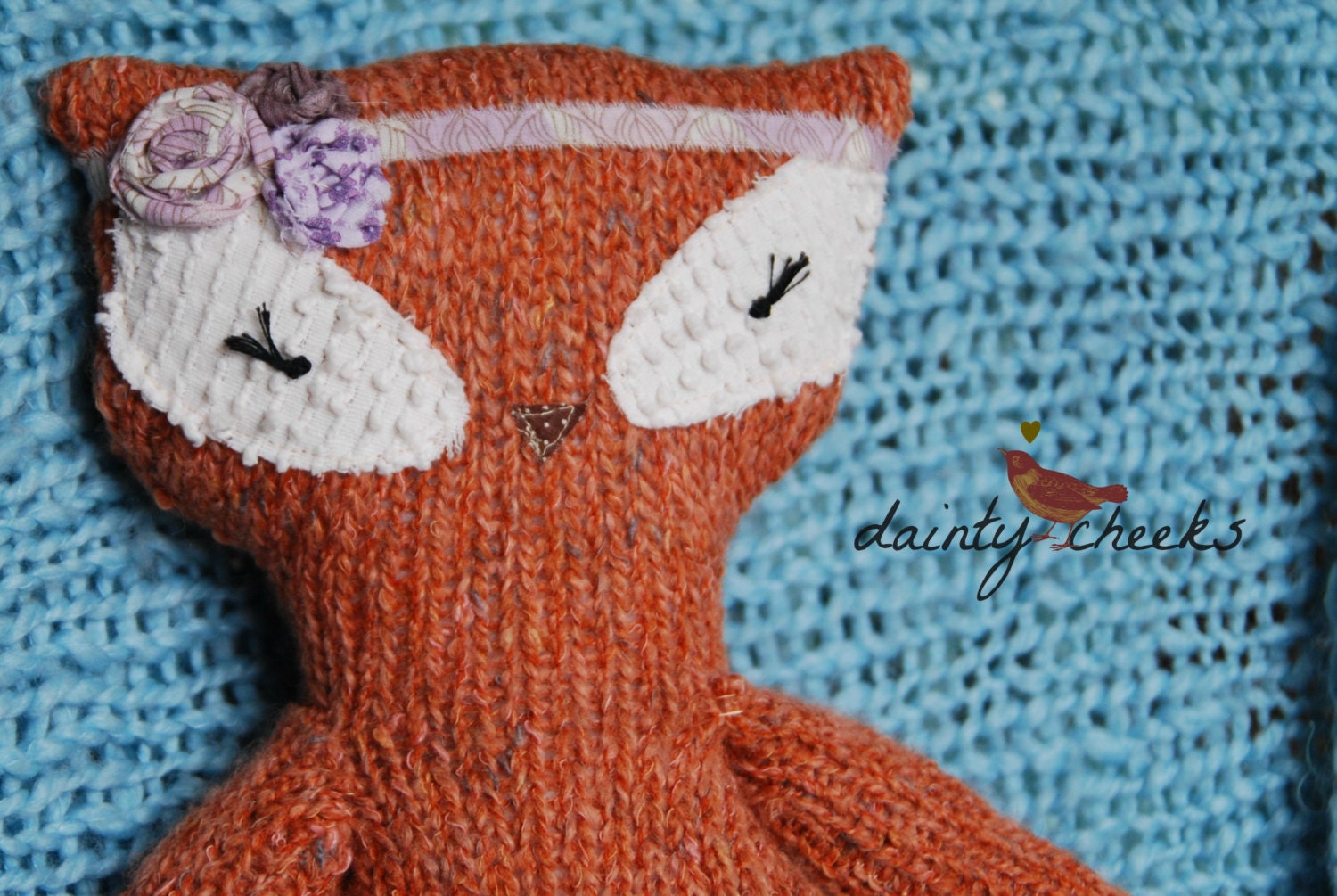 Boho Fox plush buddy- Customizable upcycled knit