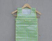 Oilcloth Apron - Green Gingham