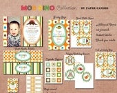 Vintage Mod Dinosaur Birthday Party for Boys - Assembled Package By Paper Candee