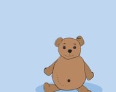 Teddy ( 8x10 Children's Art Print)