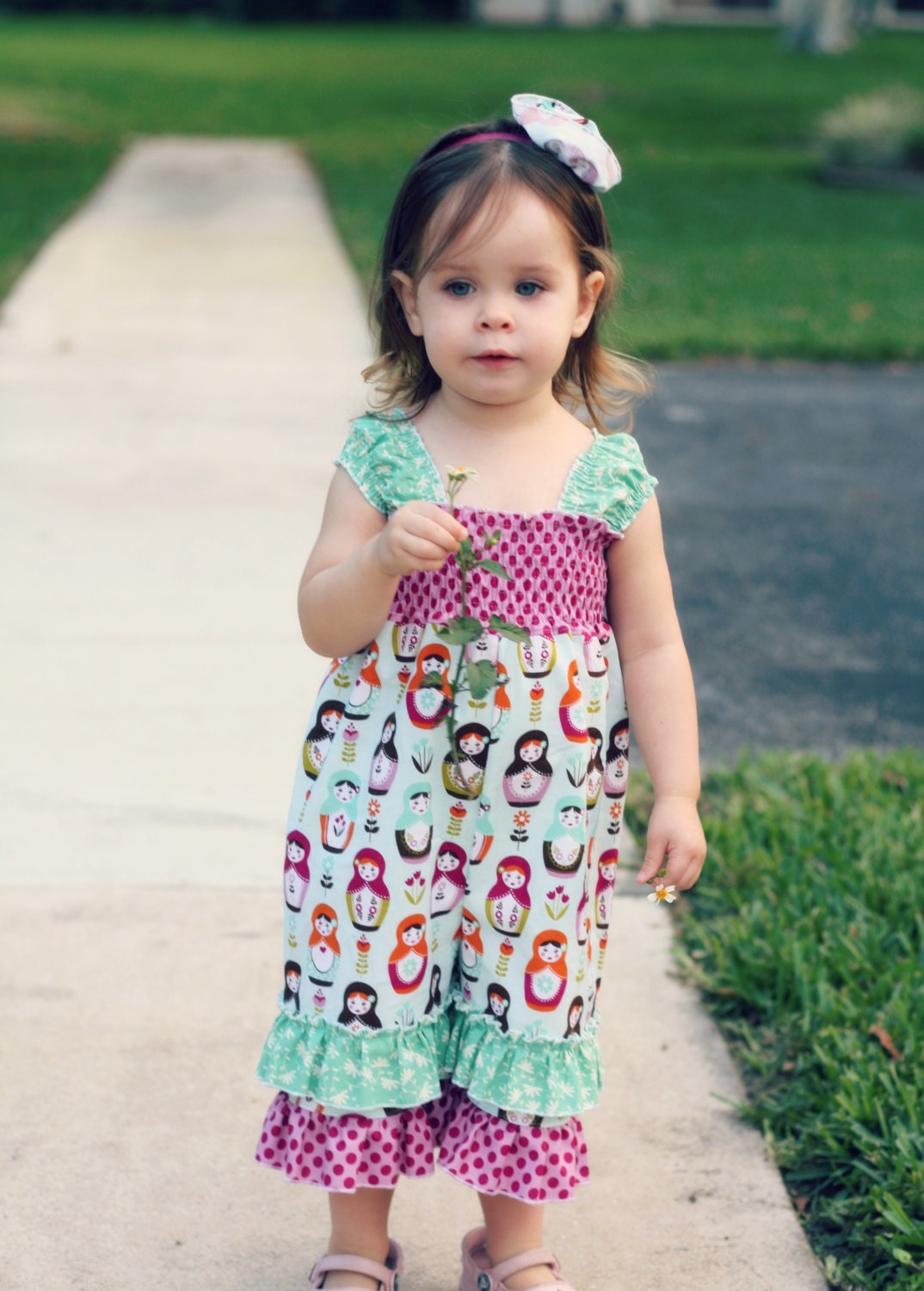Mini Matryoshka Capri Romper
