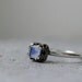 Rainbow moonstone ring. Sterling silver ring with square stone. Made to order