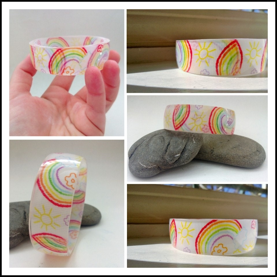 Rainbows and Suns Kid's Eco Bangle - Size Small