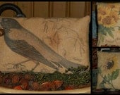 Sale set of  Pillow Tucks crow and flowers