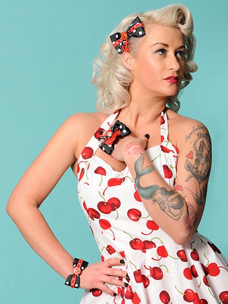 Sailor Gal Anchors Stars & Dots Hair Bow