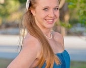 ON SALE Ivory Silk Dupioni Bow, Bridal Hair Accessory Bridal Sash, Red Carpet