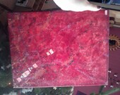 burning up -- mixed media painting