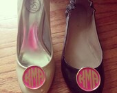 Monogrammed Enamel Shoe Clips