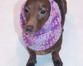 Italian Greyhound (Small Dog) Snood or Neck Warmer in Lavender Pinks Color